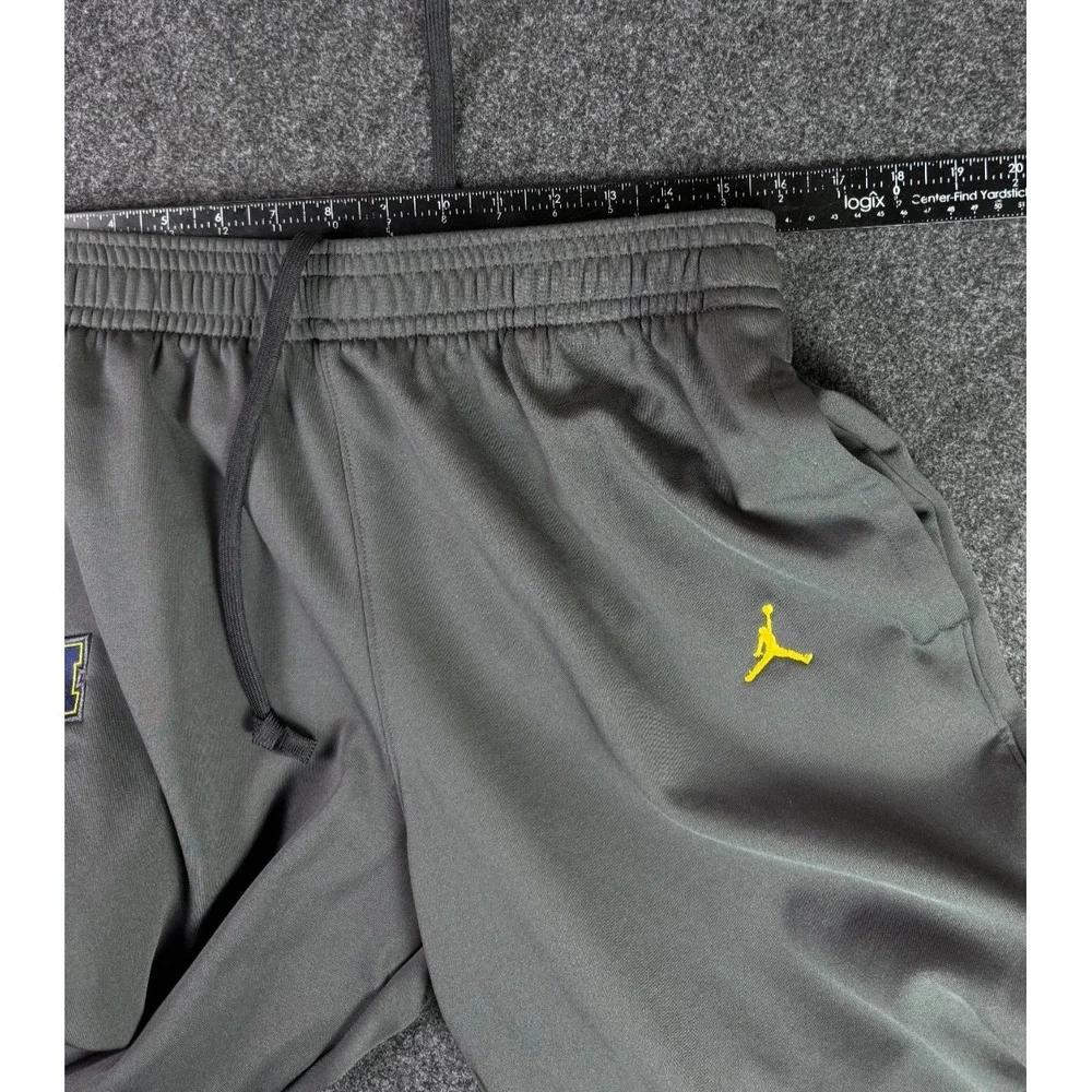 Jordan Nike Elite University of Michigan Joggers Mens L Grey Sweatpants NCAA